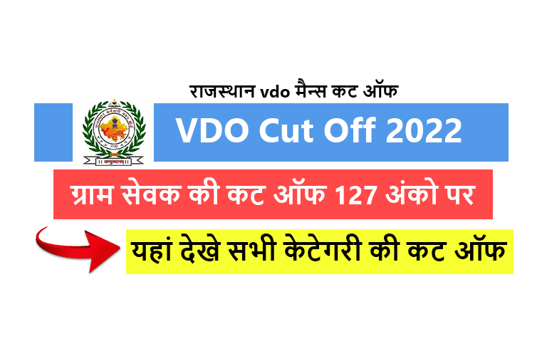 Rajasthan VDO Mains Cut Off 2022