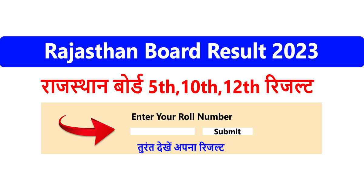 RBSE 12th Result 2023 Name Wise