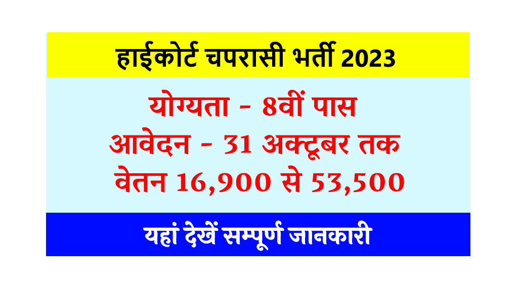 High Court Vacancy 2023 in Hindi