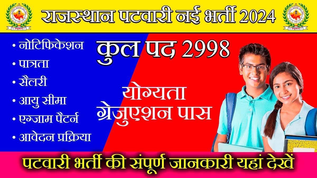 Rajasthan Patwari Vacancy 2024 Latest Update